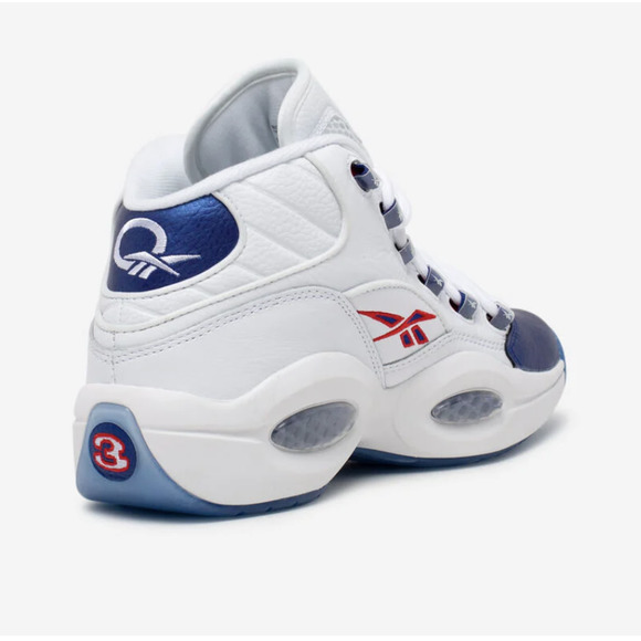 Reebok Classics Question Mid Iverson Blue Toe Mens 9 OG Basketball NWT GX0227 - Picture 3 of 6